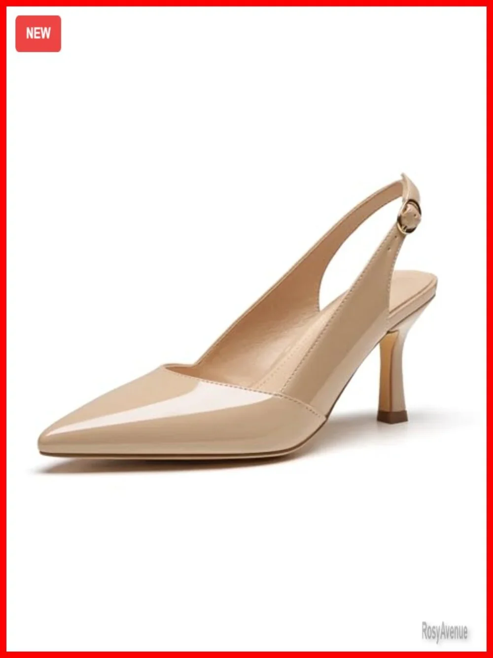 Slingback Kitten Heels Pointed Closed Toe Dressy Pumps Shoes Wedding Office